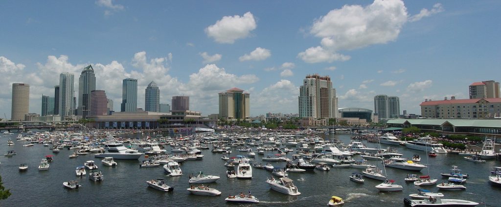 The skyline of Tampa - one of the best places to visit in Florida.