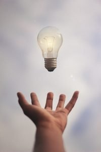 A light bulb representing an idea for starting a business in Tampa