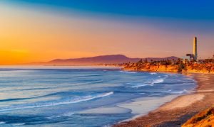 Beautiful beach in California