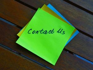 contact us sticky note for residential movers Florida