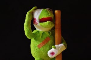 Kermit the frog injured