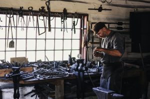 man working with tools