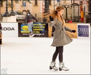 a girl ice skating