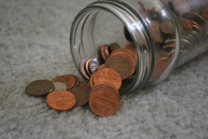 A jar of pennies