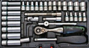 tools in a tool box
