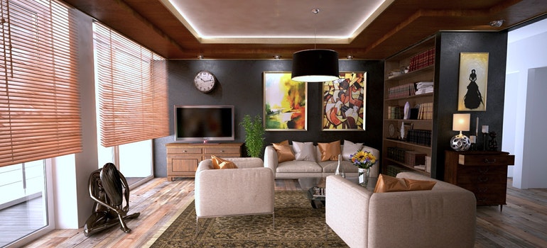 A beautiful modern living room.