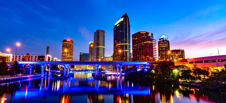 Tampa night skyline