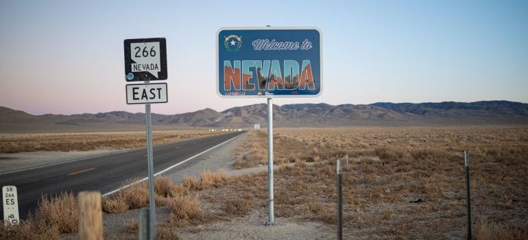 Roadside sign in Nevada
