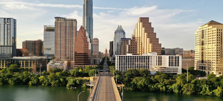 The city of Austin next to the body of water is one of the best US places for starting over