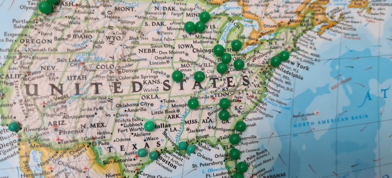 a map of the best US places for starting over