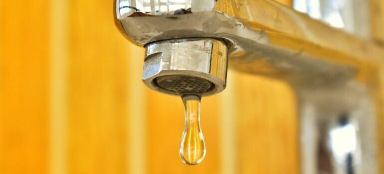 water tap running dry