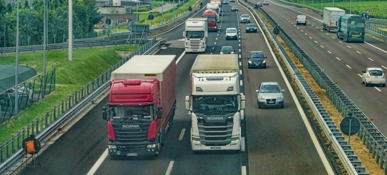 Trucks on the highway - bonus nationwide moving expenses.