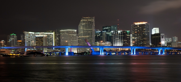 One of the most beautiful spots in Florida is Miami at night