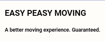 Easy Peasy Moving company logo