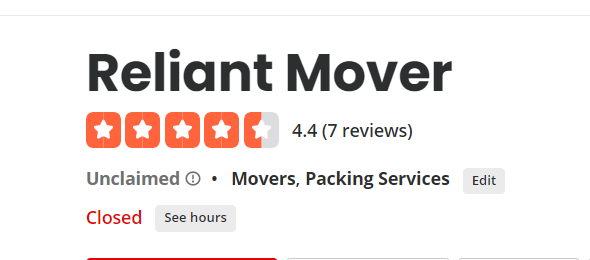 Reliant Mover company logo