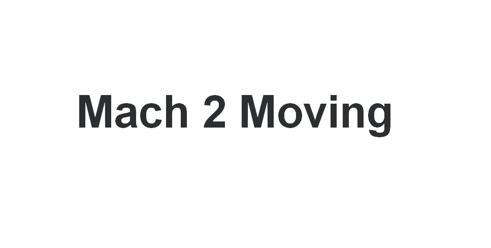 Mach 2 Moving company logo
